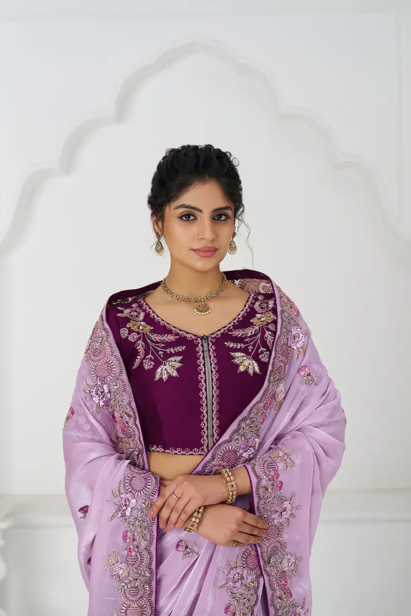 Kf 113 Mauve Pure Fendi  Silk Saree Wholesale Price In Surat
